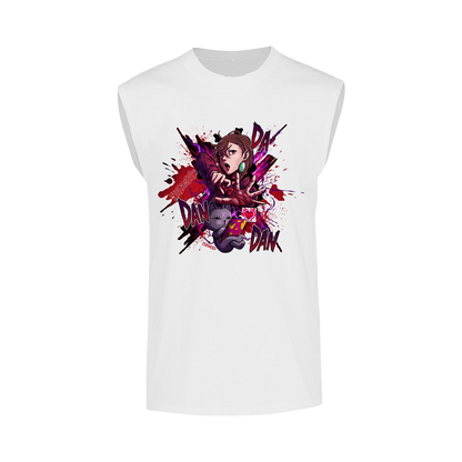 Playera Sin Mangas Dan Da Dan Momo Ayase y Turbo Gato