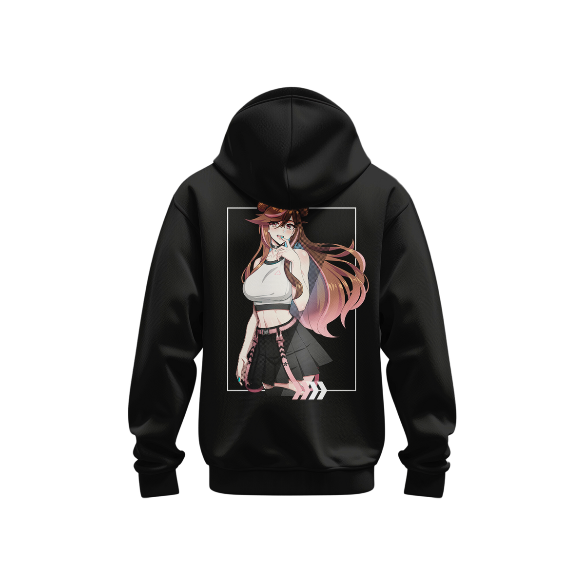 Hoodie renrize techwear (black) - anime