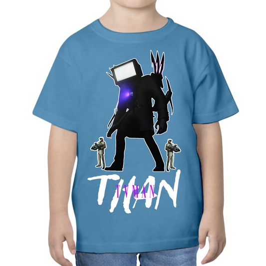 PLAYERA PARA NIÑOS UNISEX SKIBIDI TOILET TITAN SPEAKER TVMAN