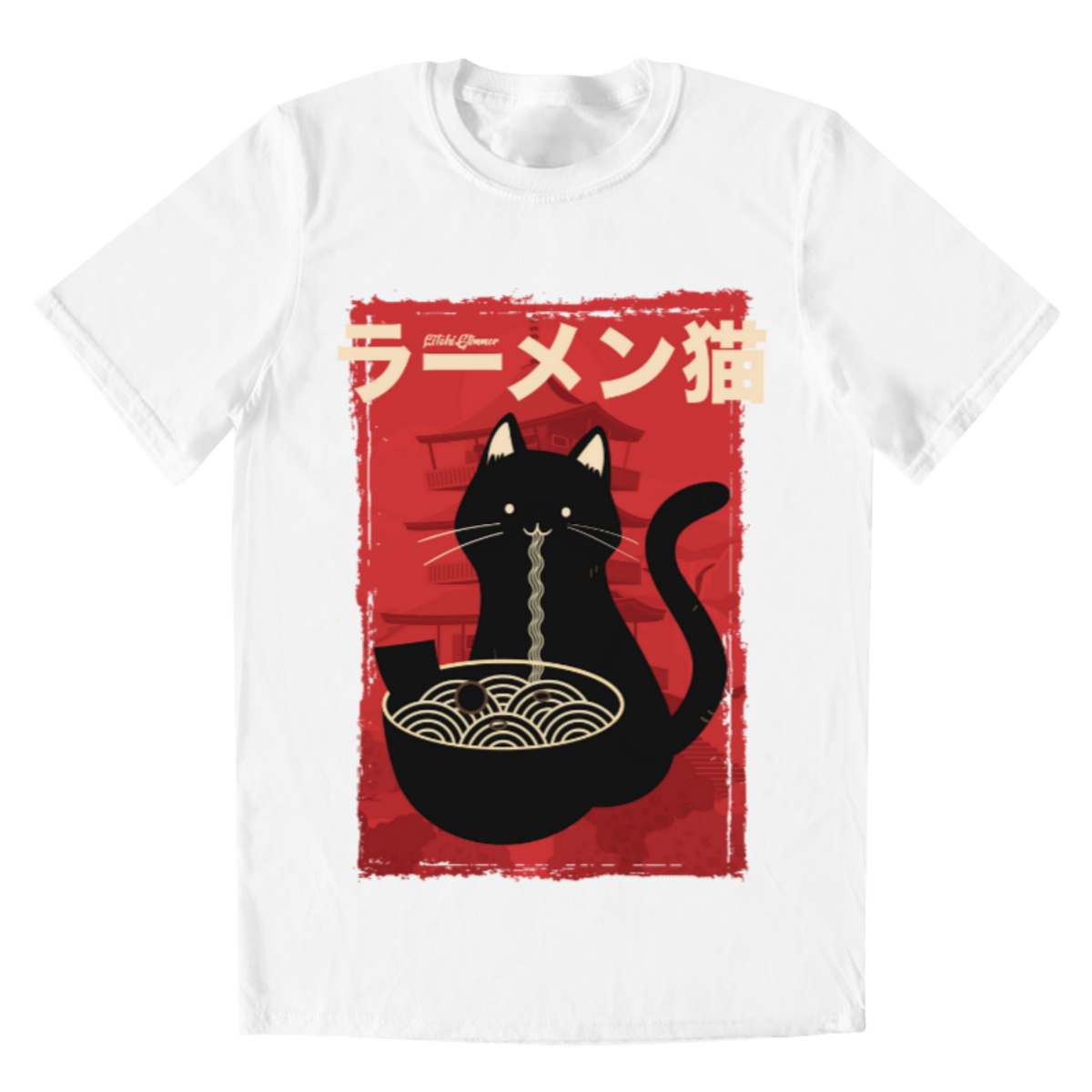 PLAYERA HOMBRE LITCHI RAMEN CAT
