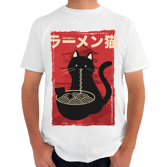 PLAYERA HOMBRE LITCHI RAMEN CAT